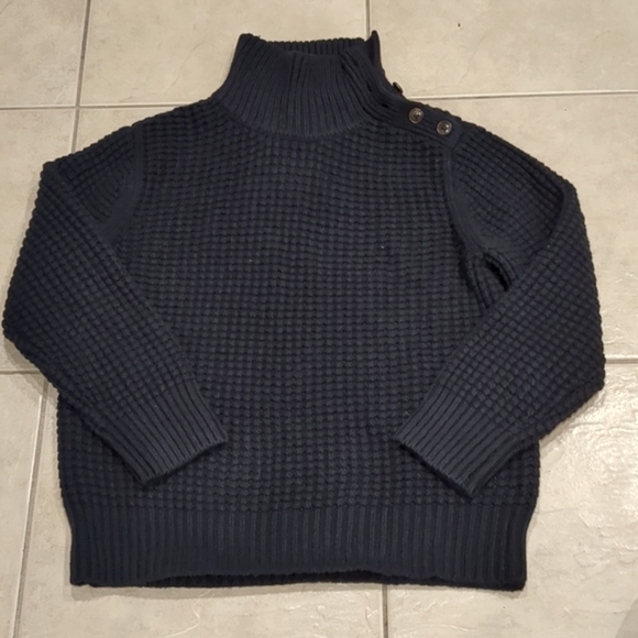 Banana Republic Navy Blue Wool Blend Chunky Knit Sweater Size Large - Picture 1 of 6